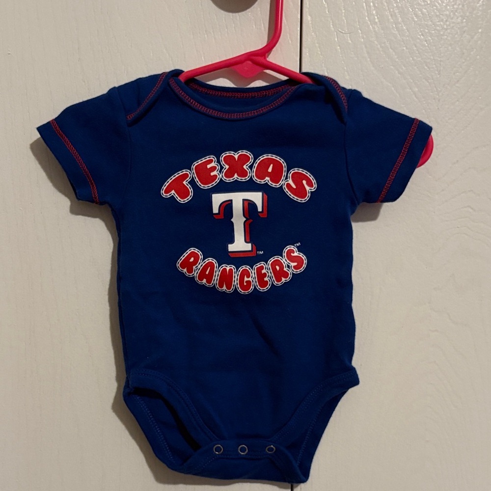 MLB Baby Blue Onesie with Red Accents
